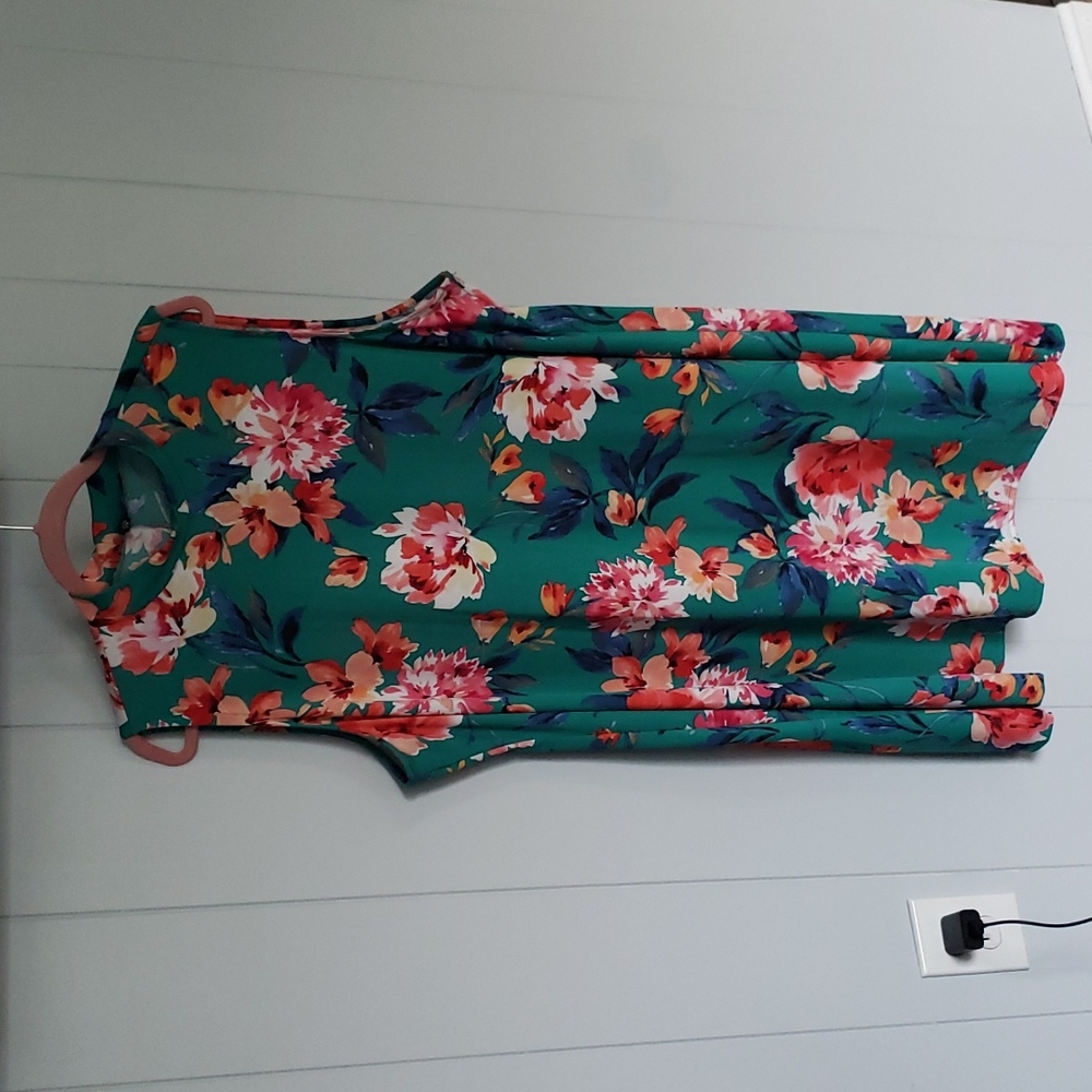 Floral Mock Neck Dress